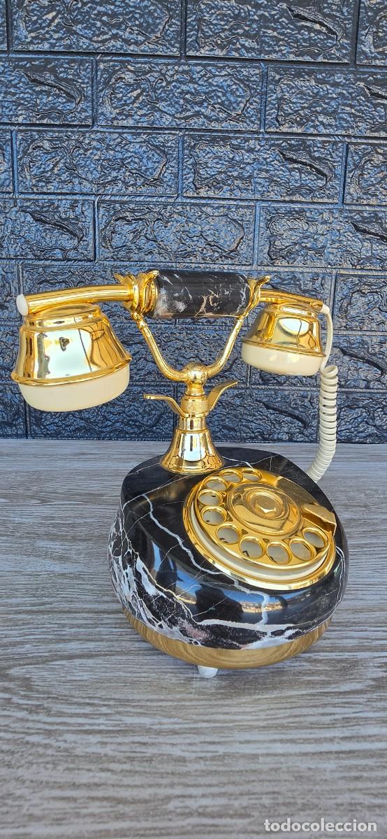 Vintage: Telefono Marmol y dorado - Foto 6