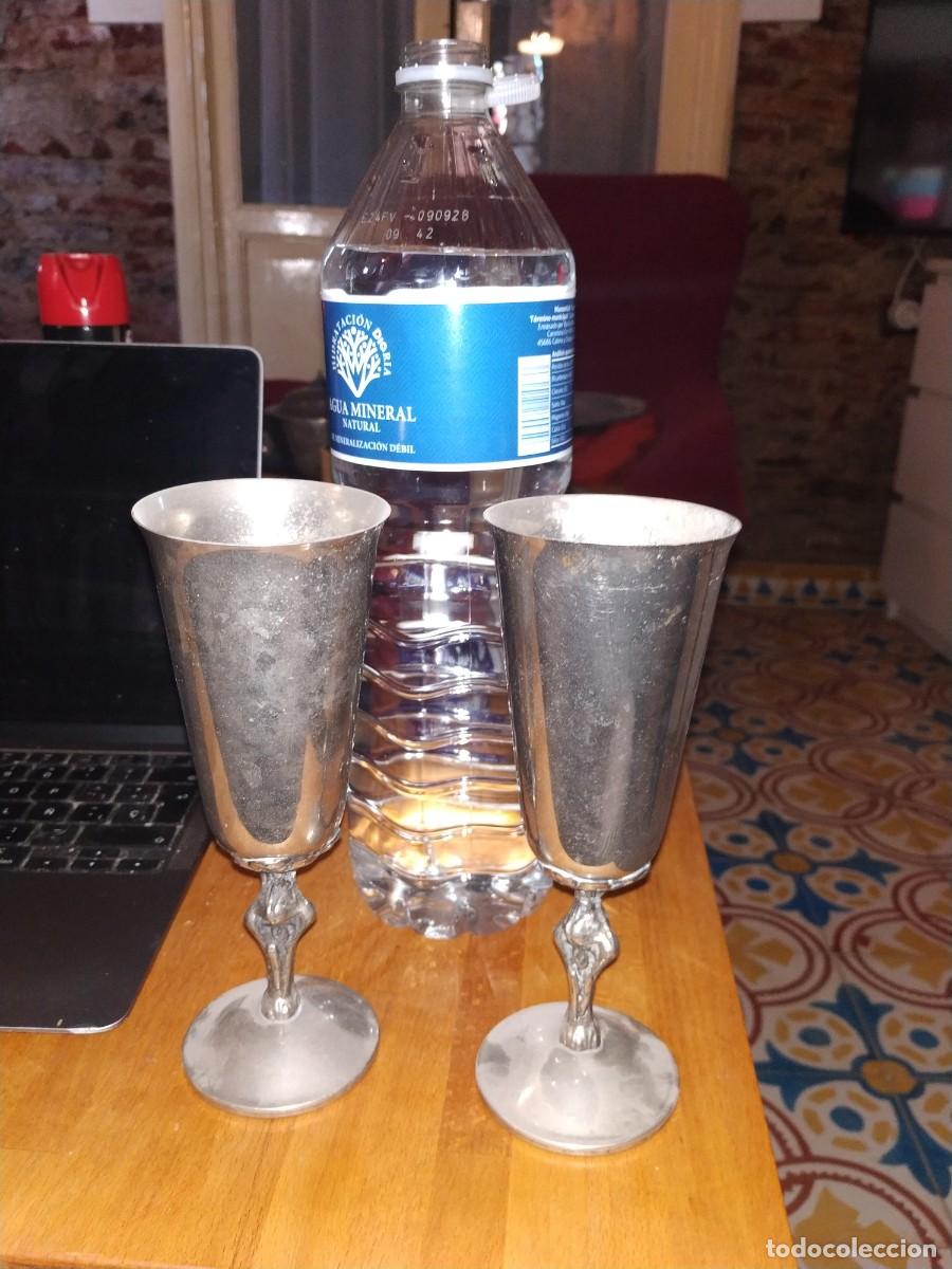 Vintage: copas de metal plateado - Foto 1