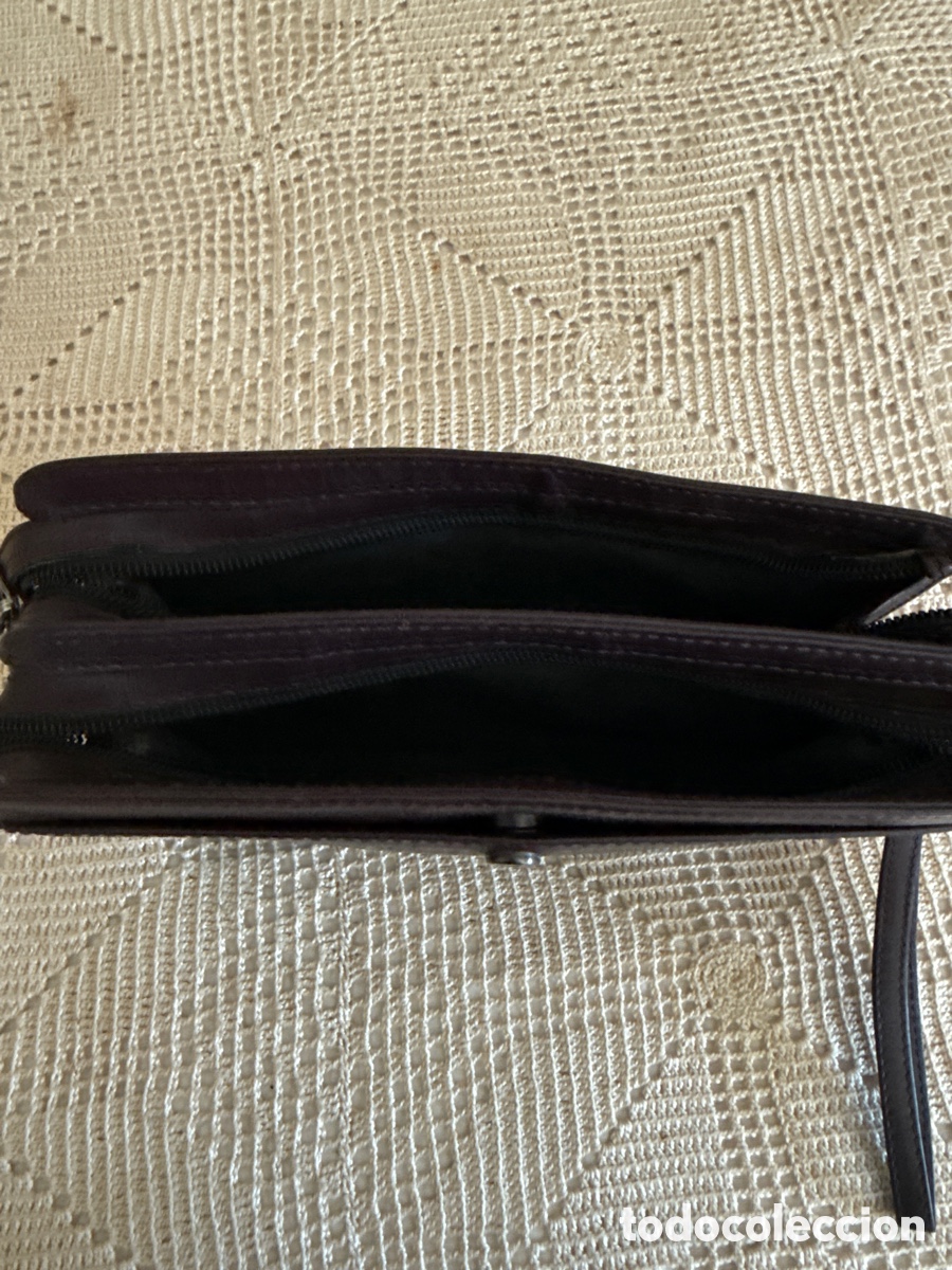 Vintage: &ldquo;Samsonite&rdquo;Cartera de mano de cuero marr&oacute;n - Foto 3
