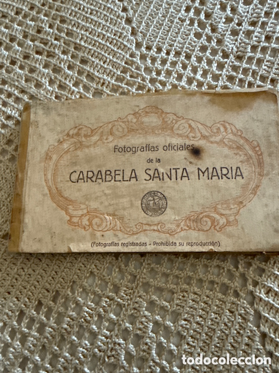 Vintage: Cuadernillo de fotograf&iacute;as oficiales de la carabela Sta. Mar&iacute;a