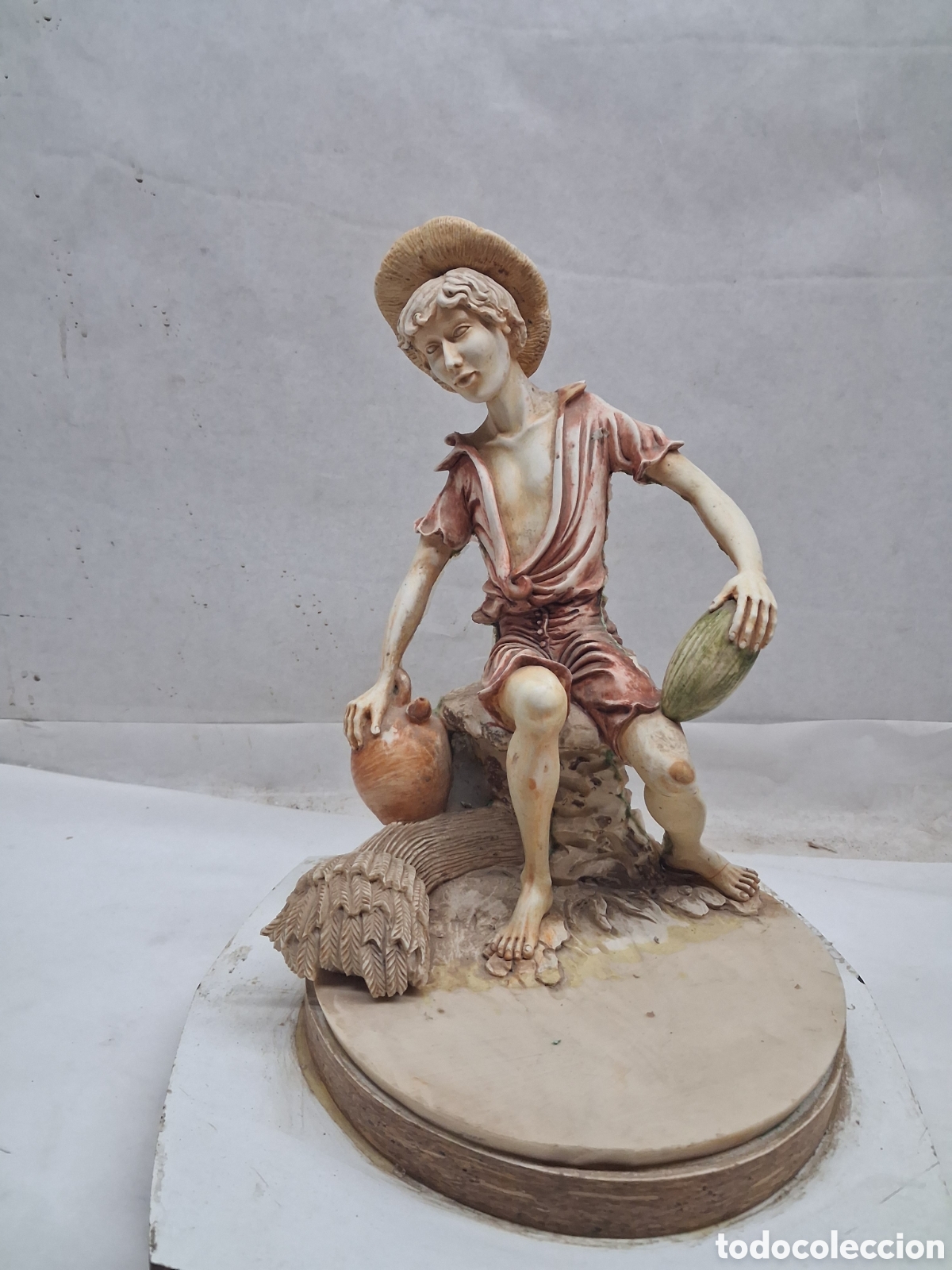 Vintage: Campesino con botijo