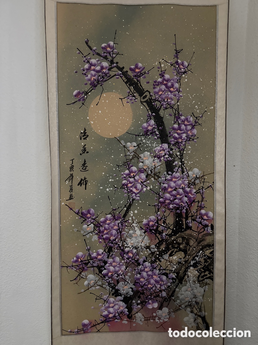 Vintage: Pintura en rollo colgante vintage china