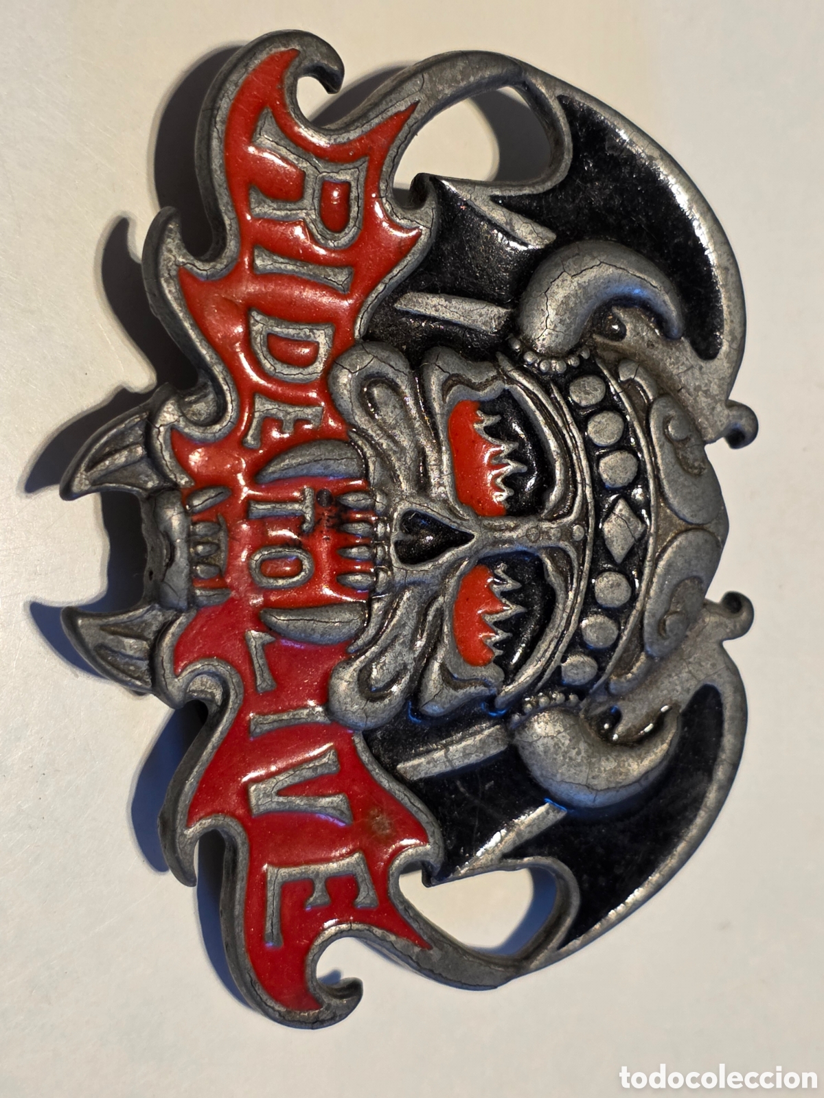 Vintage: hebilla de cintur&oacute;n ride to live calavera solid brass - Foto 11