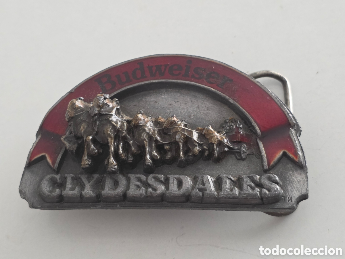 Vintage: hebilla vintage budweiser clydesdales 1989 h-175