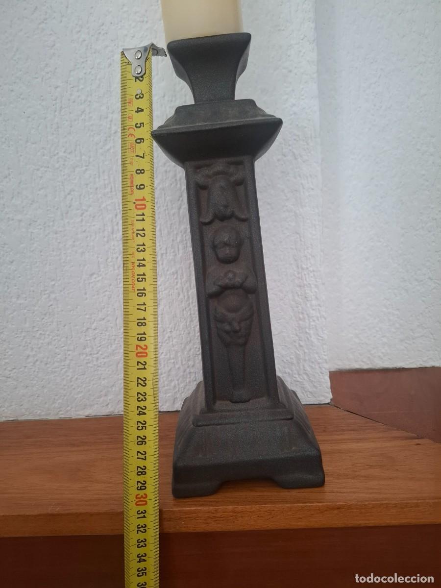 Vintage: Reloj de p&eacute;ndulo y portavelas - Foto 4