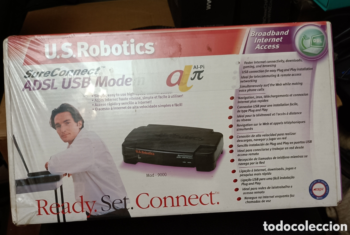 Vintage: Modem USB ADSL U.S. Rob&oacute;tica SureConnect 9000