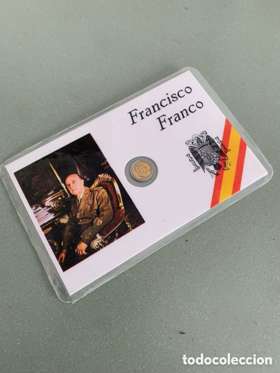 Vintage: Moneda de franco plastificada