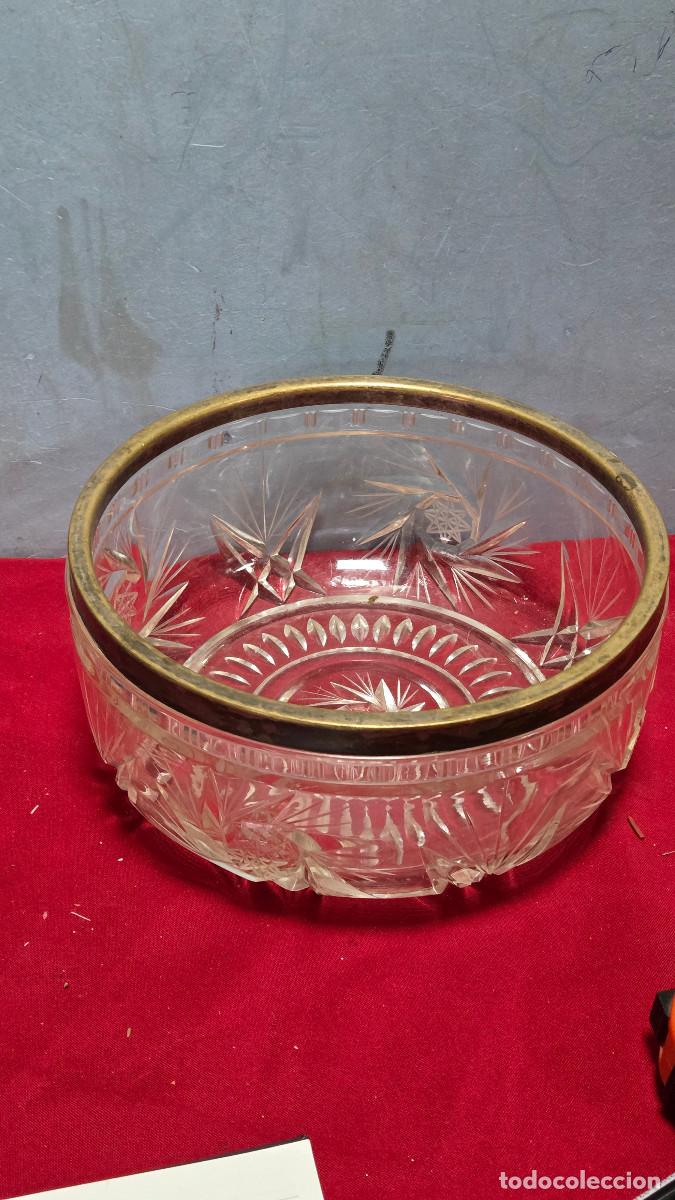 Vintage: cuenco de cristal tallado - Foto 1