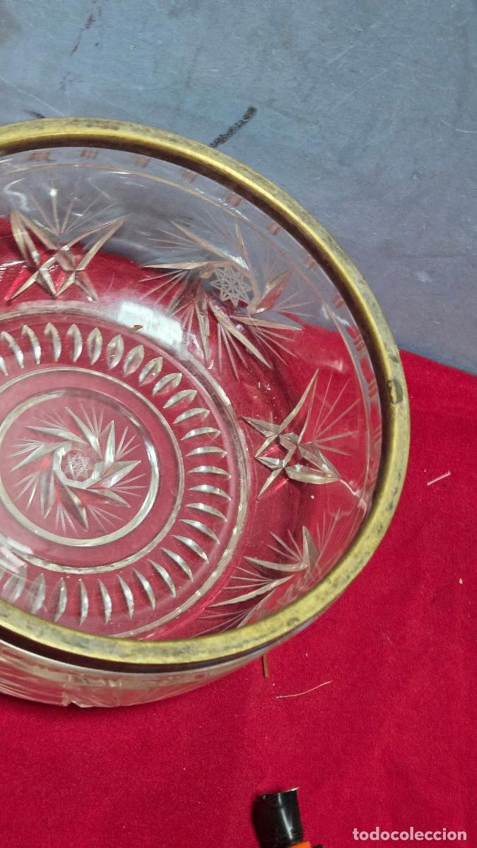 Vintage: cuenco de cristal tallado - Foto 2