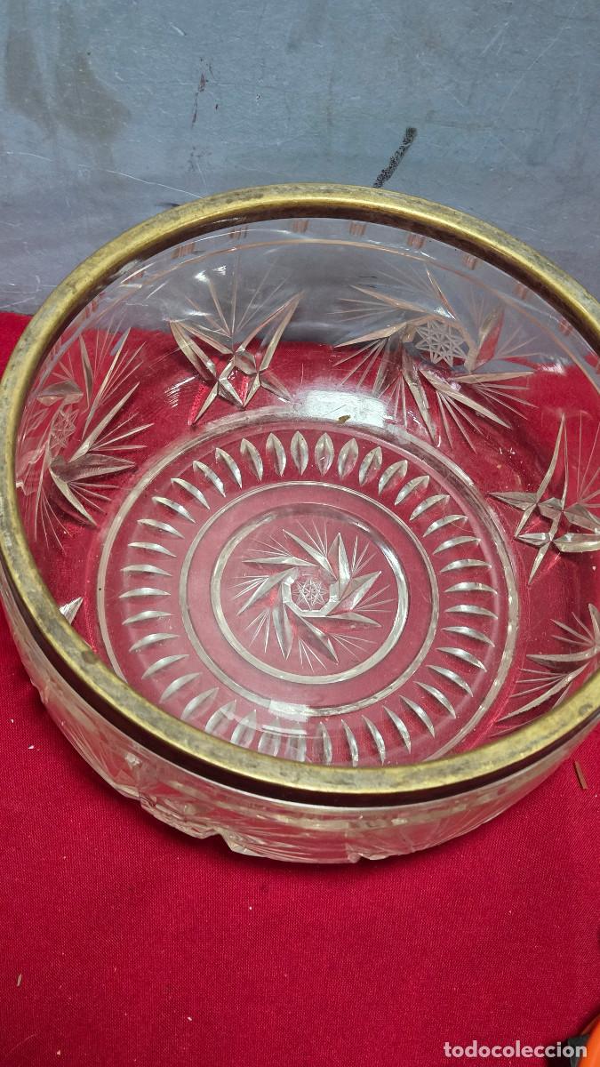 Vintage: cuenco de cristal tallado - Foto 3