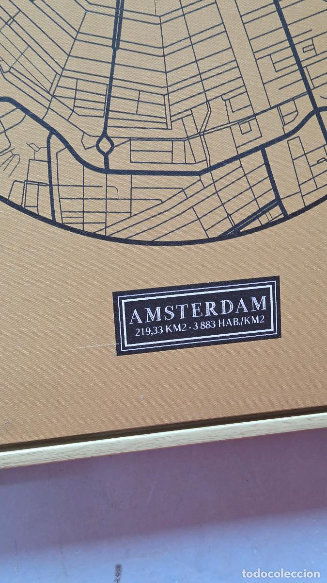 Vintage: cuadro mapa amsterdam - Foto 3