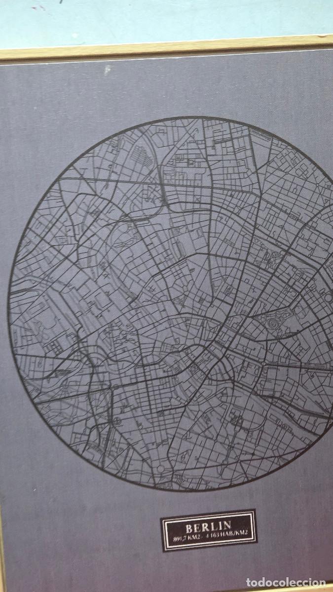 Vintage: cuadro con mapa de berlin - Foto 3