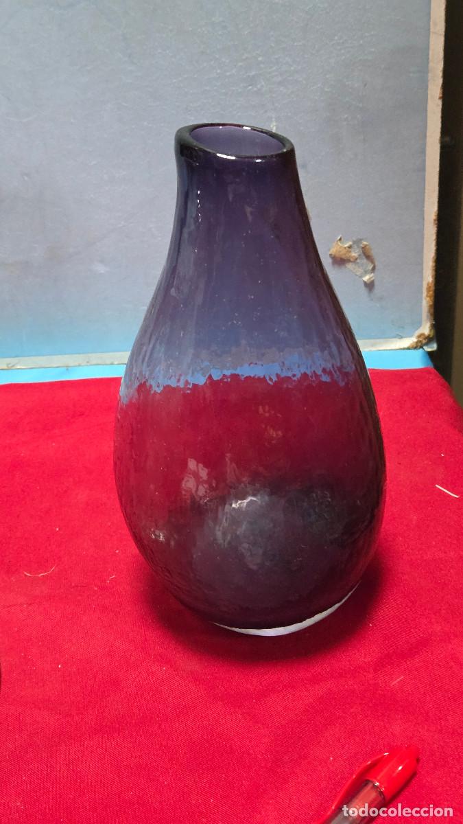 Vintage: jarron de cristal lila