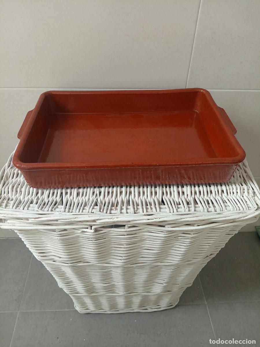 Vintage: Fuente / Asador de barro rectangular para horno - Foto 1