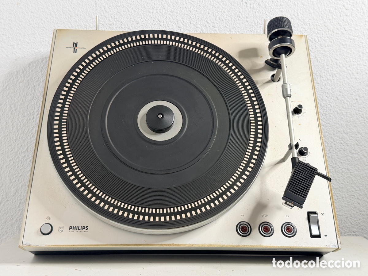 Vintage: Philips 312 Electronic Turntable Hifi Vintage 1970s Para Restaurar No Funciona