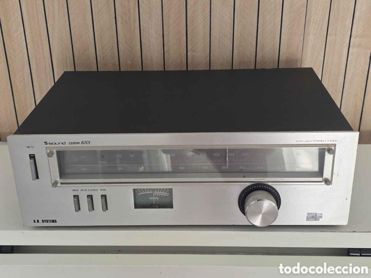 Vintage: sintonizador est&eacute;reo vintage sound system 8001 a&ntilde;os 70