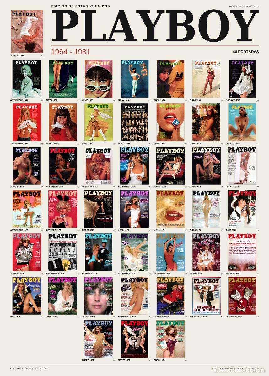 Vintage: Lote de 46 revistas Playboy &mdash; Edici&oacute;n americana original &mdash; 1964&ndash;1981