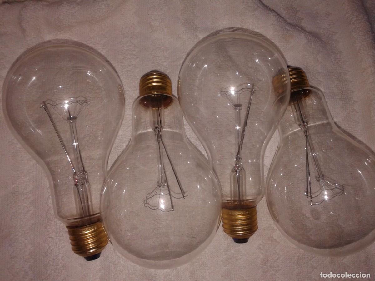Vintage: BOMBILLA CORONA 150W, CASQUILLO NORMAL, LOTE DE 4 UNIDADES, VINTAGE, FUNCIONAN, TR