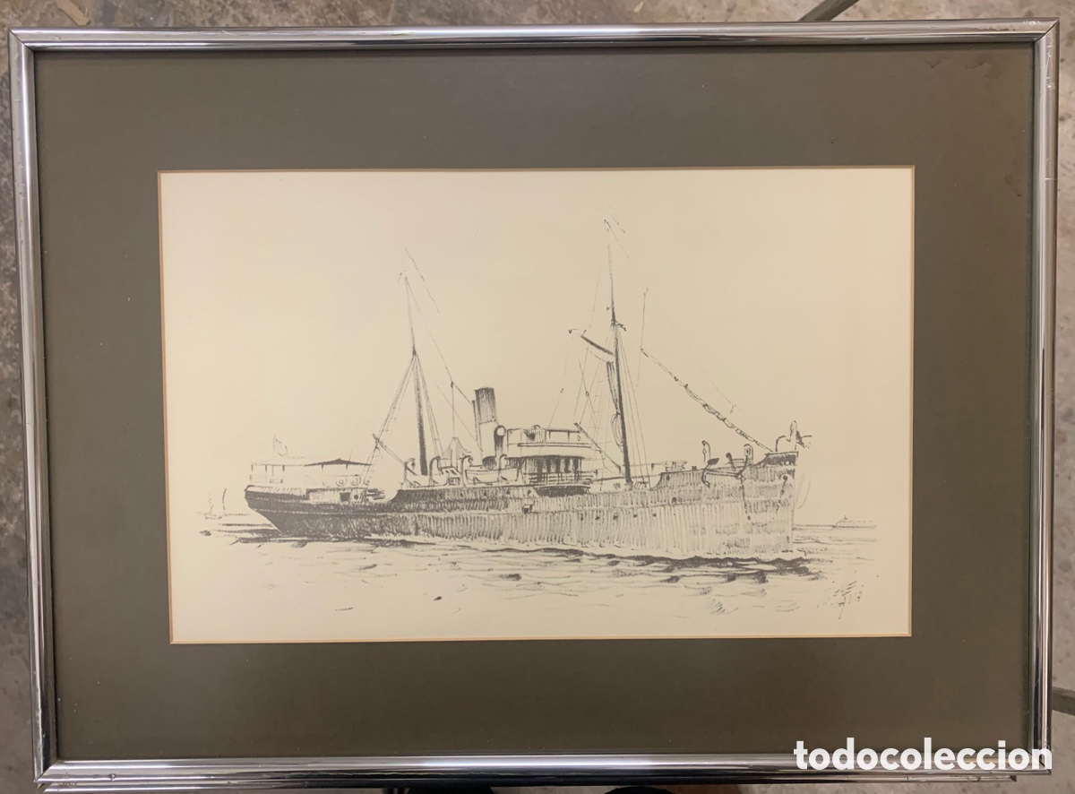 Vintage: dibujos originales de Miguel Salva lote de cuatro enmarcados con cristal y paspart&uacute;