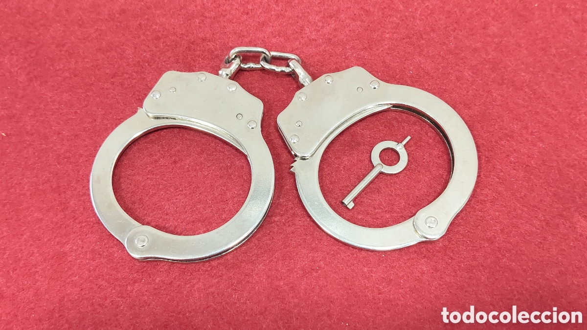 Vintage: JUEGO DE ESPOSAS GRILLETES PARA USO DE POLICIA VIGILANTE COLECCINISMO