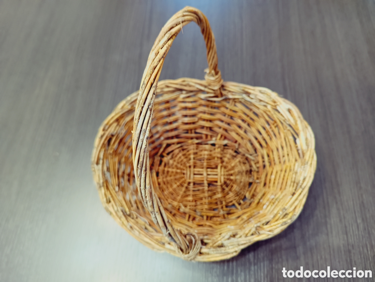 Vintage: Lote 2 Cestas Seteras Mimbre - Foto 6