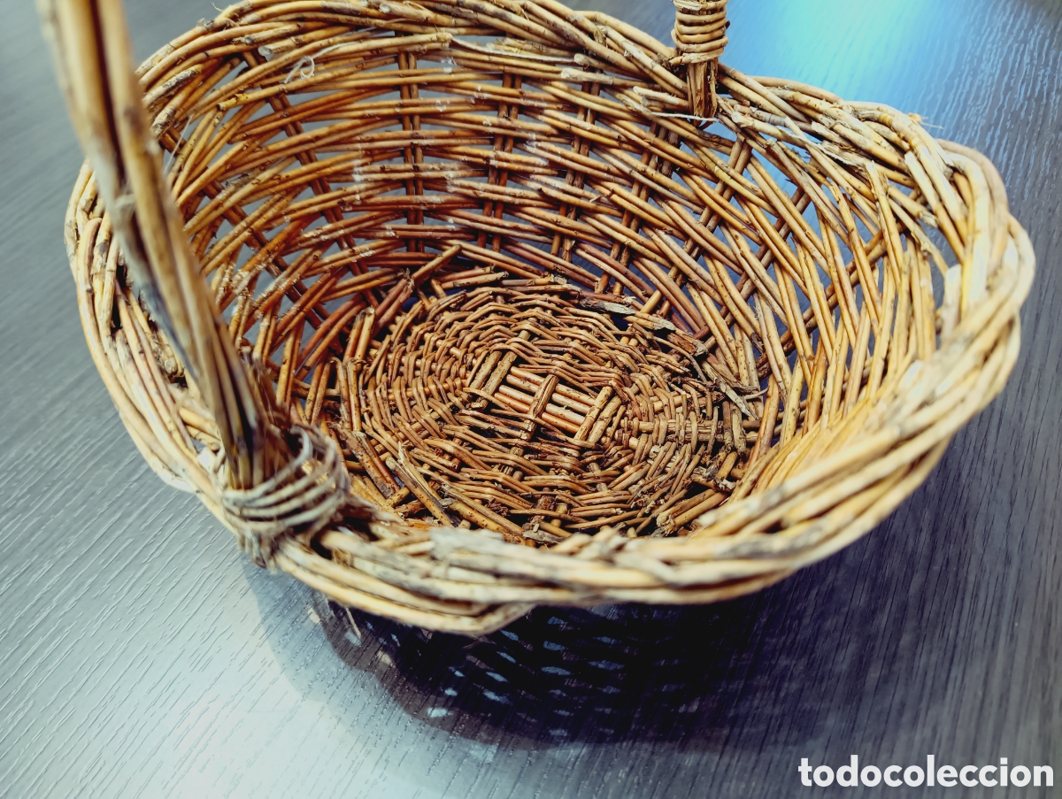 Vintage: Lote 2 Cestas Seteras Mimbre - Foto 7