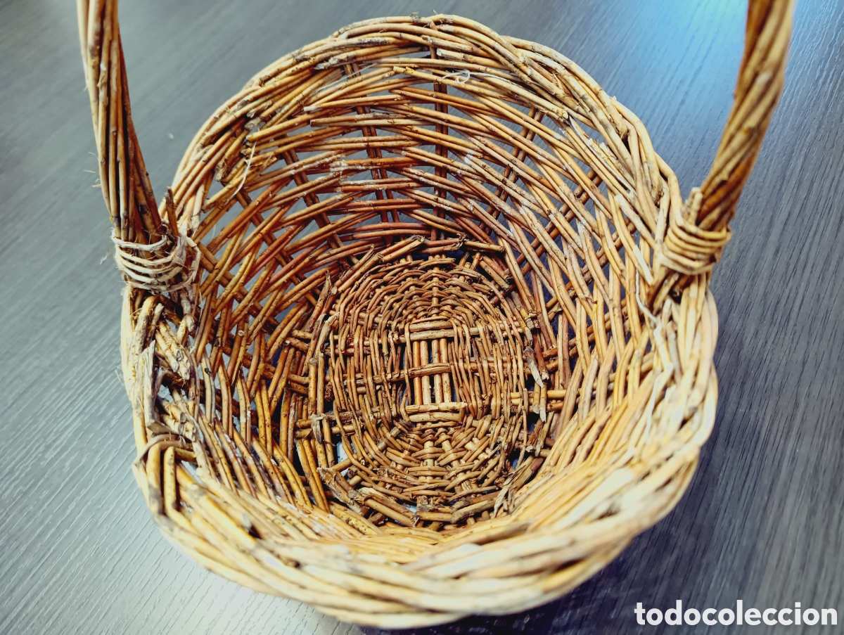 Vintage: Lote 2 Cestas Seteras Mimbre - Foto 10