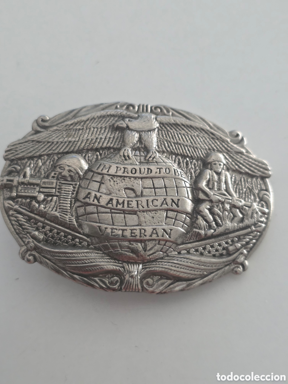 Vintage: hebilla vintage american veteran &aacute;guila usa