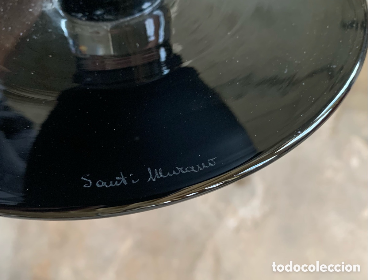 Vintage: Jarr&oacute;n Murano firmado 25 cm de altura, 24 cm di&aacute;metro IMPECABLE