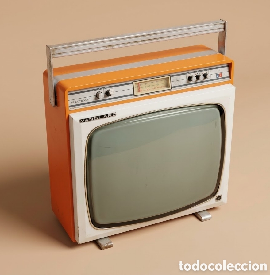 Vintage: Televisor Port&aacute;til Vintage Vanguard 2012 Naranja - A&ntilde;os 70 - Atrezzo / Colecci&oacute;n
