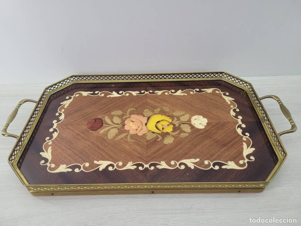 Vintage: BANDEJA MADERA TARACEA VINTAGE - Foto 2