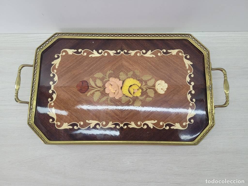 Vintage: BANDEJA MADERA TARACEA VINTAGE - Foto 3
