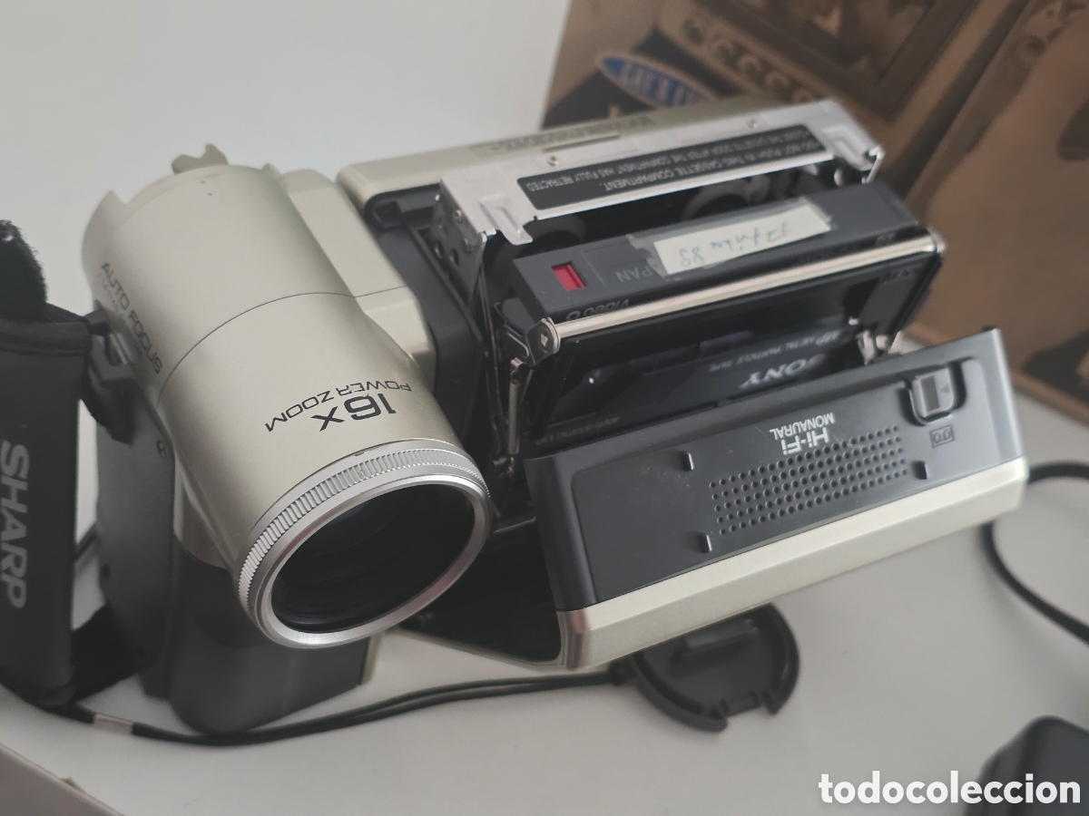 Vintage: videoc&aacute;mara sharp viewcam vl-a10 video8 8mm completa - Foto 11