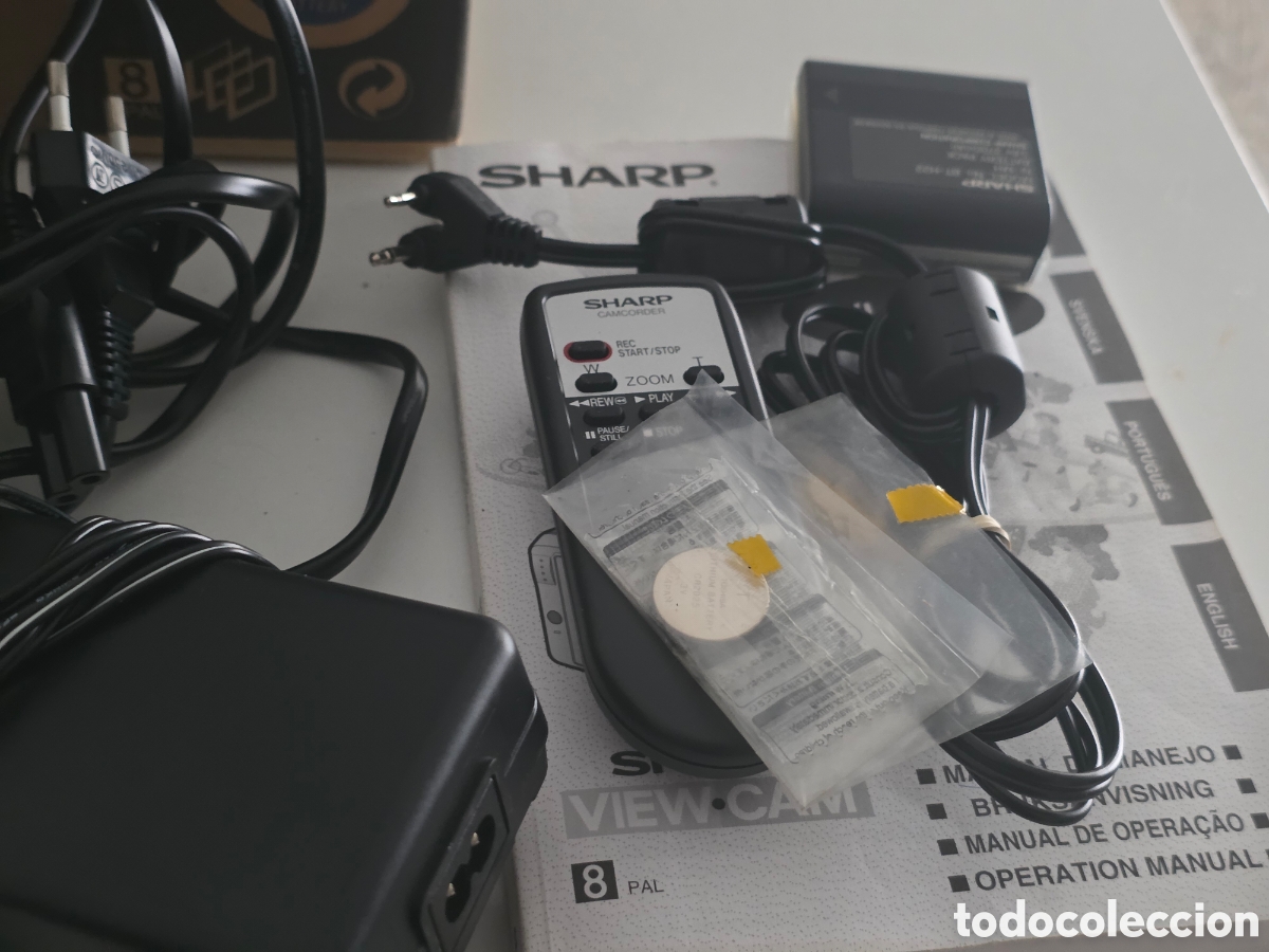 Vintage: videoc&aacute;mara sharp viewcam vl-a10 video8 8mm completa - Foto 17