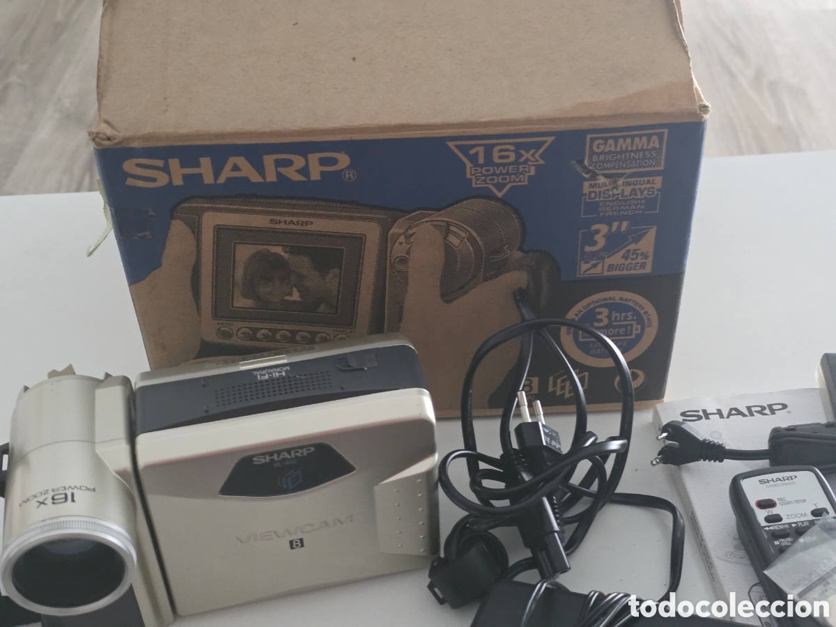 Vintage: videoc&aacute;mara sharp viewcam vl-a10 video8 8mm completa - Foto 18