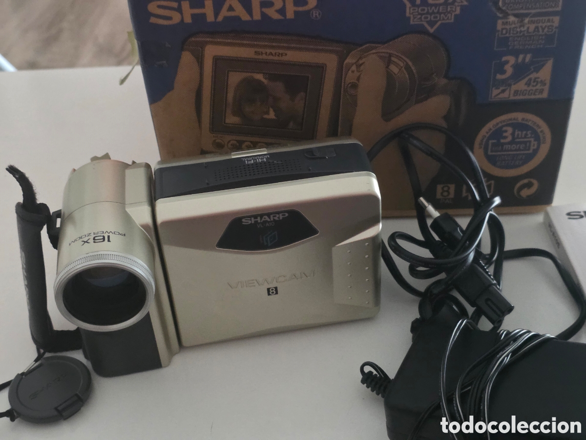 Vintage: videoc&aacute;mara sharp viewcam vl-a10 video8 8mm completa - Foto 20
