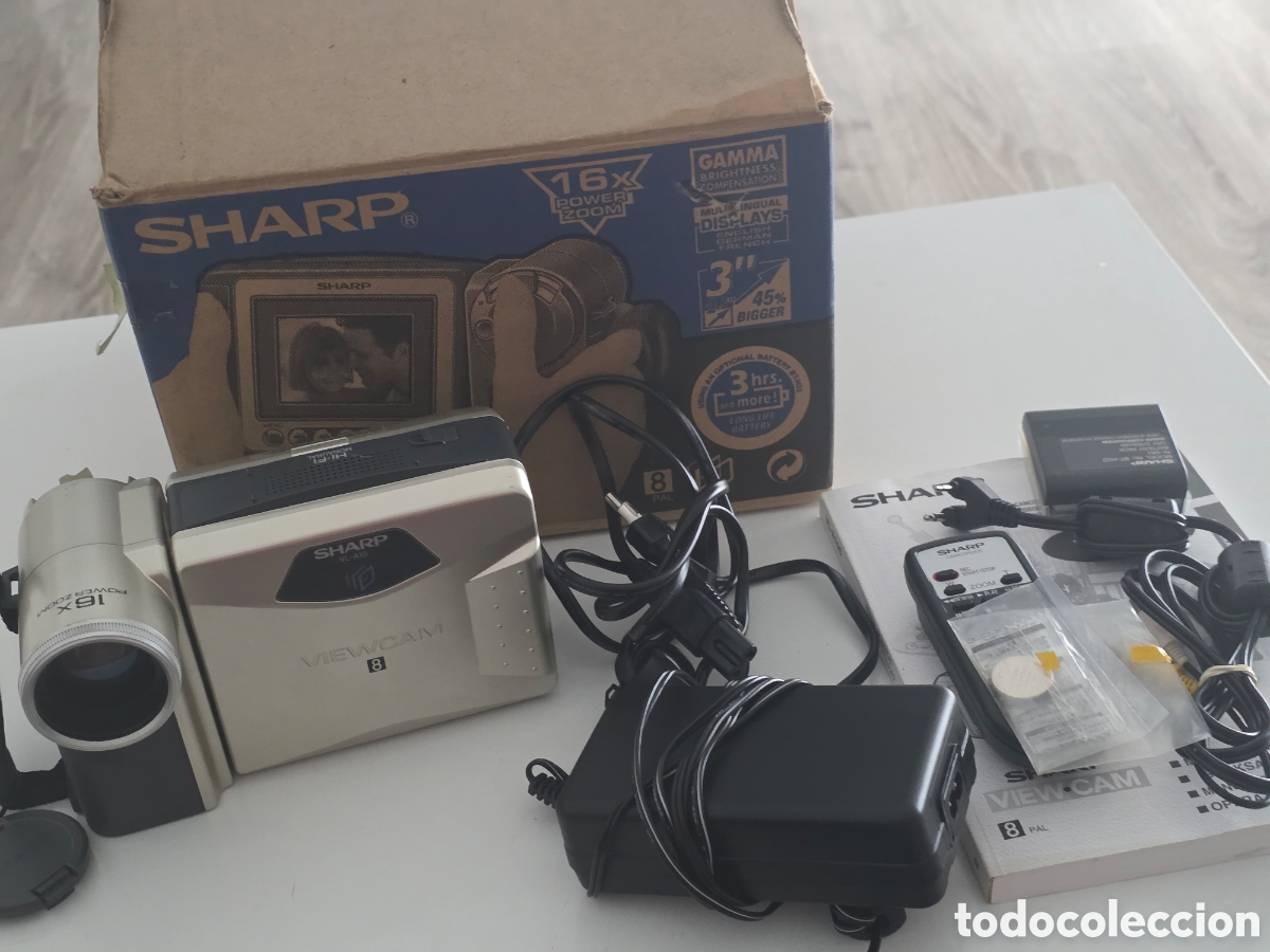 Vintage: videoc&aacute;mara sharp viewcam vl-a10 video8 8mm completa - Foto 21