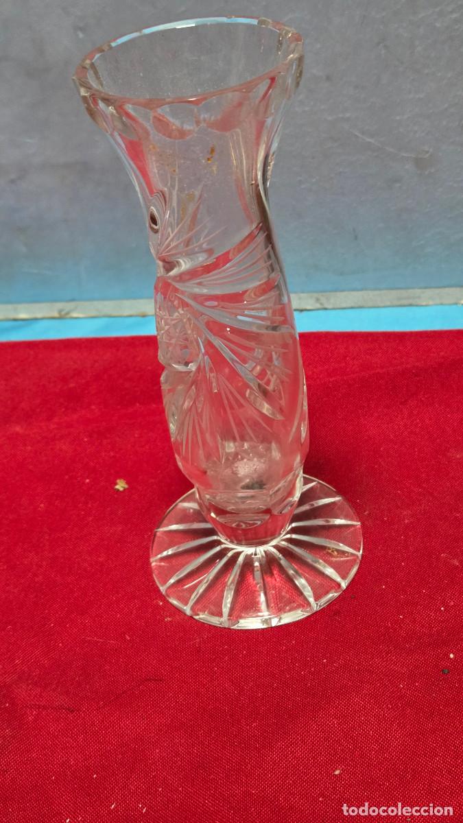 Vintage: florero de cristal labrado - Foto 1