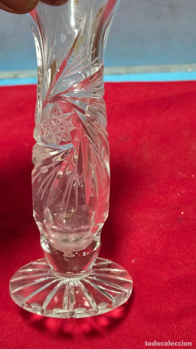 Vintage: florero de cristal labrado - Foto 4