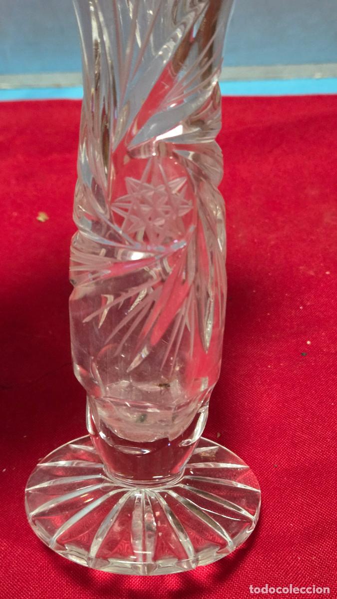Vintage: florero de cristal labrado - Foto 5