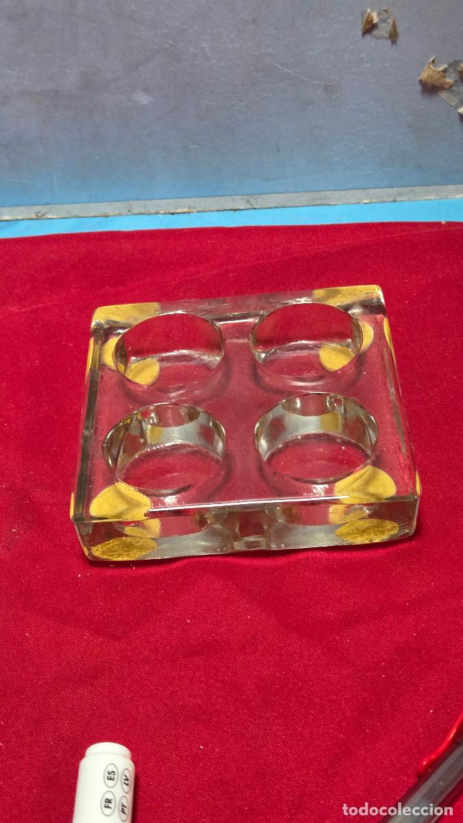 Vintage: porta vela de cristal