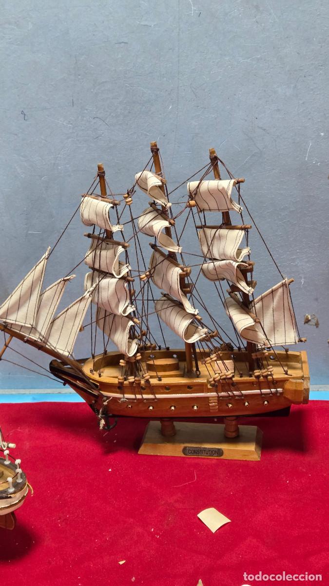 Vintage: maqueta de barco de madera - Foto 1