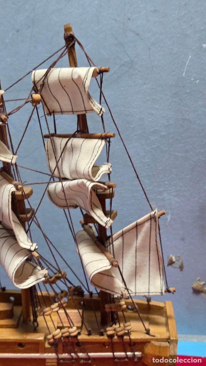 Vintage: maqueta de barco de madera - Foto 5