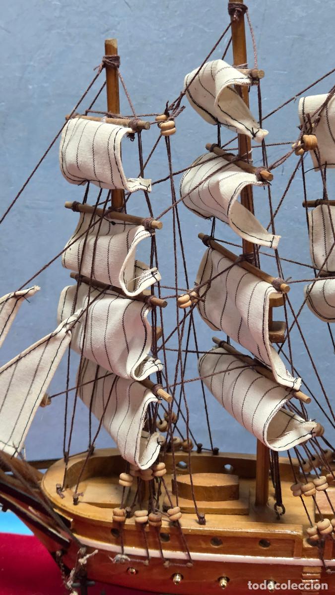 Vintage: maqueta de barco de madera - Foto 7
