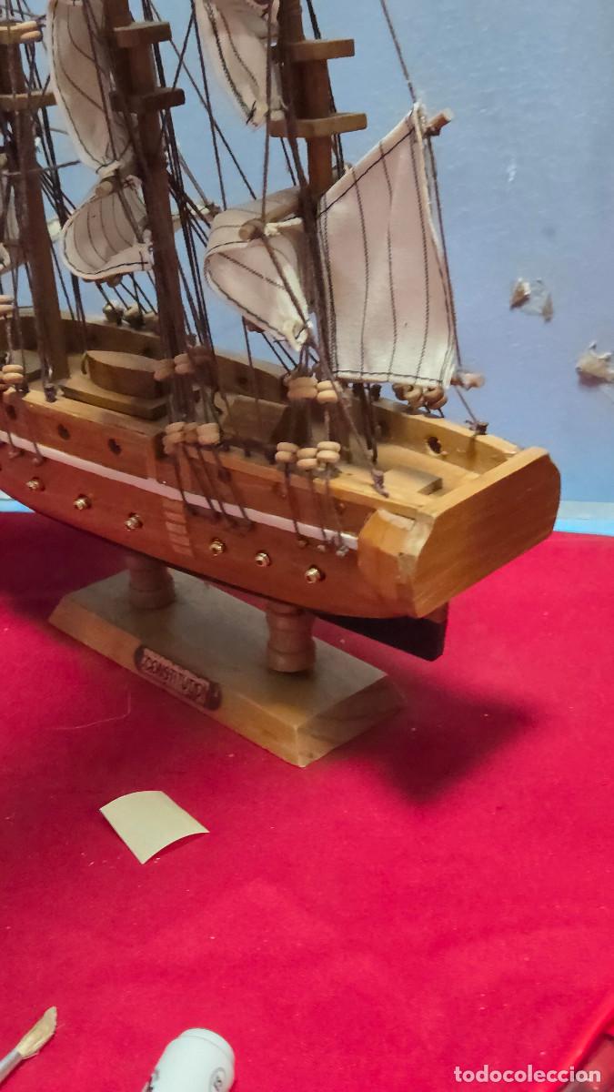 Vintage: maqueta de barco de madera - Foto 10