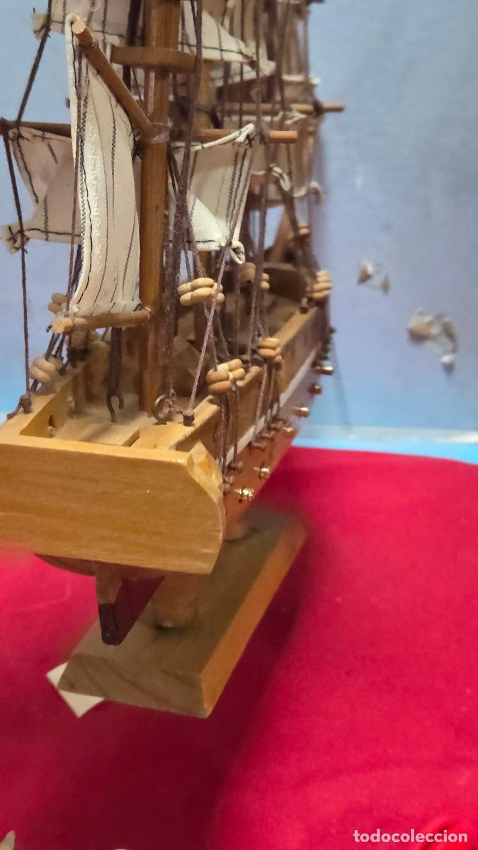 Vintage: maqueta de barco de madera - Foto 11