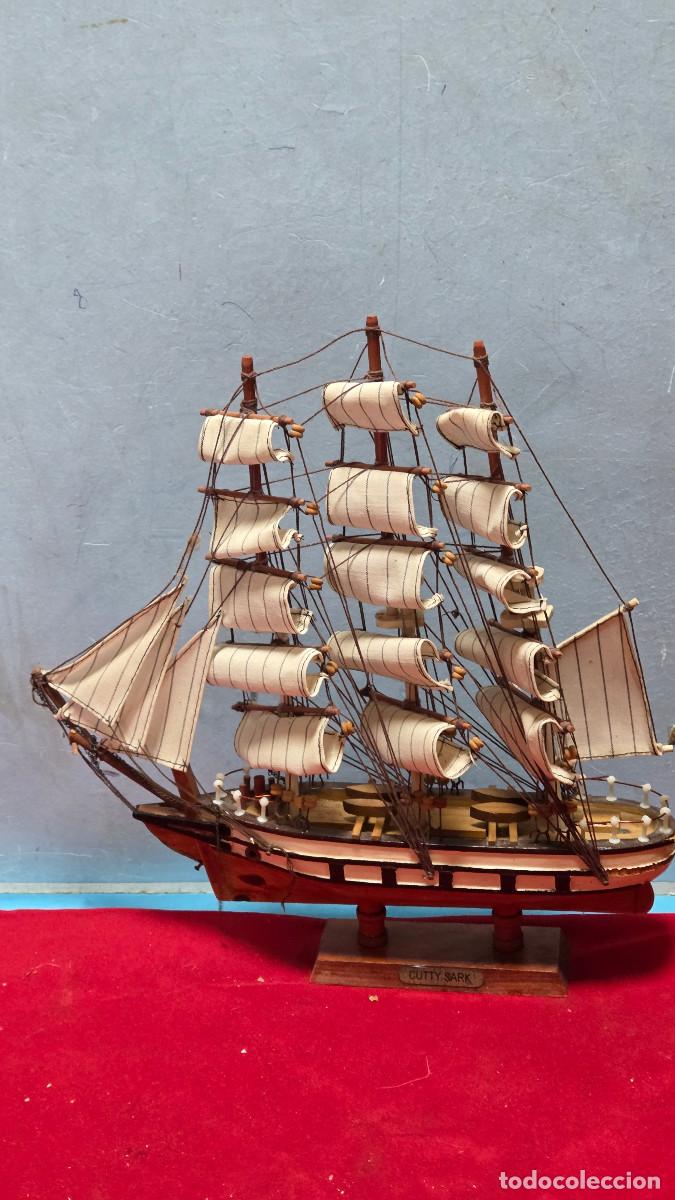 Vintage: maqueta de barco de madera