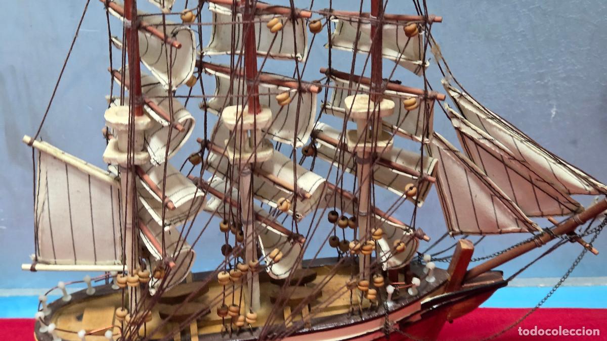 Vintage: maqueta de barco de madera - Foto 10