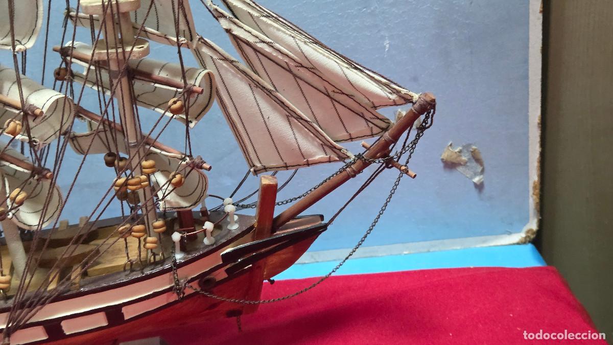Vintage: maqueta de barco de madera - Foto 12