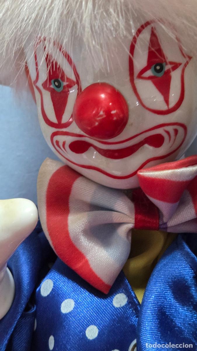 Vintage: mu&ntilde;eca de coleccion de porcelana payaso - Foto 4